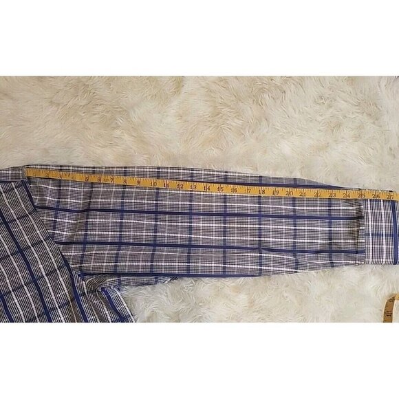 John Randall Collection Mens 2XL XXLButton Down Long Sleeve Blue White Black EUC - Picture 8 of 10